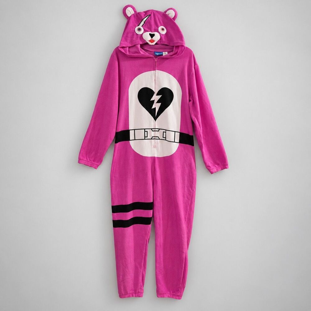 Fortnite Cuddle Team Leader Kids Costume Pajama Jumpsuit L 12 14 C172